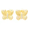 Kolczyki Pandorara Designer luksusowy moda Kobiet gorący styl kolor lśniący złoty motyl kolczyki nowe modne kolczyki motylowe