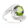 LUCKYSHINE Europe Popular Newest For Women Rings 925 Sterling Silver Mix Color Rings Fashion Peridot Brazil Citrine Gems Round Par302g