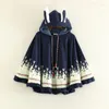 Damesjassen Japan Stijl Oren Capuchon Mantel Jas Gedrukt Vrouwen Tops Losse Brede Korte Cape Preppy Jas Lolita Jaqueta