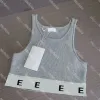 Womens Designers Tanks Top Knit Vests Ladies T Shirts Luxery New Designer Striped Letter Sleeveless Tops Chic Sexy Crop Top