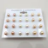 Boucles d'oreilles en perles d'eau douce de haute qualité, bijoux en perles naturelles de 8mm, 50 paires, Whole189j