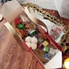 Envoltório de presente Stobag 5 pcs vermelho / kraft lidar com caixa de papel ano chinês caixas de embalagem festa biscoitos artesanais decoração de chocolate favores