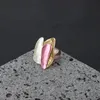 Anneaux de mariage Mode corde élastique réglable bague pour femme géométrie irrégulière bague de couleur mate bijoux de charme 230928