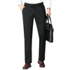 Men's Suits Stretchy Business Suit Pants Great Elasticity With High Waist Elastic Waistband Drawstring For Men