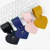 Heart Shape Travel Luggage Tag PU Leather Solid Suitcase Tag Baggage Boarding Label Travel Accessories Packing Bags