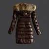 Monclair Winter Women Jacket Duck Duck أسفل باركاس واحد من السترات الصدرية مقنعين فرو سميك معاطف طويلة نحيفة