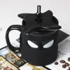 Mugs Ninja Mug Creative Ceramic With Lid And Spoon Heat-insulating Cup Cover Set Water Office Home Gift For Friends