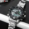 Weide Digital Display Mens Sport часы роскошные бизнес -деловые ремешки из нержавеющей стали Quartz Birstwatch Clock Relogio Masculino206a