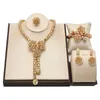 Bruiloft Sieradensets Dubai 18k Vergulde Sieraden Set Dames 10 jaar Unieke Koperen Hanger Ketting Oorbellen Bruiloftssieraden 230928