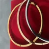 Designer pulseira bangles jóias bangle mulheres titânio liga de aço banhado a ouro artesanato cores nunca desbotam não alérgico luxo ouro b282s