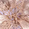 Decoratieve Bloemen 12 Stuks Glitter Poinsettia Holle Kunstmatige Kerst Ornamenten Kerstboom Hangende Hanger ()