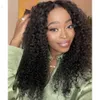 Brazilian Curly V PART Wigs Human Hair For Women Upgrade vPart Wig natural black deep curl Wigs Quick Easy Install Glueless Wig 130%density thin part