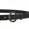 Belts For Students All-match Fashion Design Waist Belt Round Buckle Corset Women Adjustable Waistband