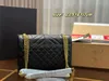 2023 New Lady Temperament Leisure Bag Cover Chain Bag Oblique Span One-Shulder Foreign Trade Lady Bag Caviar Bag