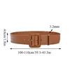 Belts Punk Fashion Leather Wide Belt Ladies Casual Luxury Waist Simple Versatile Goth Pin Buckle Slim Fit Coat Sweater Waistband