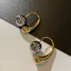 Stud Modna biżuteria w stylu metalowe okrągłe koraliki łzy dla kobiet dziewczyny