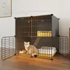 Cat Carriers Oversized Free Space Kennel For Cages Indoor Villa Closed Litter Box One House With Toilet