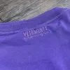 T-shirt da uomo VEEMENTS T-shirt casual a maniche corte viola allentata con ricamo stampato Top estivo di alta qualità