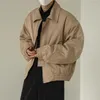 Men's Jackets Trendy Men Coat Personality Everyday Wear Universal Lapel Collar Nude Color Jacket