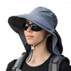 Cappelli a tesa larga Cappello con visiera alla moda Protezione solare per bacino con foro sottile per esterni in tinta unita per il sole che tocca la pelle