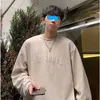 Men's Hoodies Quality Suede Sweatshirts Loose Trendy Foamring Printing Tops Brand Harajuku High Street Male Pullovers Autumn Tshirt