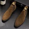 Botas de gran tamaño para hombre casual transpirable cuero genuino botines nubuck chelsea botines joven caballero zapatos de vaquero otoño invierno 230928