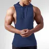 Men's Tank Tops Cotton Fitness Gym Top Sleeveless Hoodie S Arrivals Custom Workout Clothes For Men