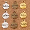 Geloof Ronde Spacer Charm Kralen 300 stks lot 15 4x11 8mm Antiek Zilver Goud Brons Hangers sieraden DIY L350 LZsilver187u