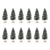 Christmas Decorations 12 Pcs Miniture Decoration Tree Pine Hanging Adornment Set Trees Bamboo Artificial