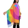 Foulards colorés femmes chaudes hiver infini ensemble couverture écharpe couleur pure