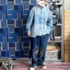 Männer Casual Hemden Vintage Chinesischen Stil Stehkragen Knopf Lose Denim Langarm Hemd Mantel Ankunft