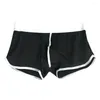 Underpants Men Ice Silk Skin-friendly Boxers Briefs Sexy Middle Waist Shorts Underwear Breathable Solid Color Panties Loose