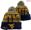 West Beanies Cougars Beanie North American College Team Side Patch Winter Wool Sport Knit Hat Skull Caps A0