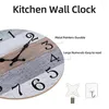 Wall Clocks 10 Inch Silent Non Ticking Kitchen Clock Battery Operated Rustic Vintage-Clock For Bathroom Bedroom