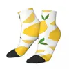 Erkek çoraplar komik ayak bileği kesim macun limon desen sokak tarzı dikişsiz müret