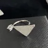 2022 New Triangle Open Ring Fashion Brand Designer Rings Women Gifts Wedding Jewelry Three Colors Available high quality with box245d