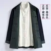 Vestes pour hommes Style chinois col Tand lin rétro décontracté ample haute rue tunique veste hommes hauts pardessus vêtements masculins