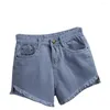 Damesjeans 2023 Dames Zomer Mode Witte Shorts Koreaanse Stijl Casual Hoge Taille Rechte Baggy Jean A-lijn Wijde Pijpen Streetwear