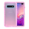 Samsung Galaxy S22 S21 S20 S23 Ultra Three Lay Clear Heavy Deavy Protective Shockproof Cover Fit S9 S9 S10Plus Note 8 9 10 10の透明なアーマーディフェンダー電話ケース