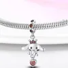 925 Silver för kvinnor charms smycken pärlor spridda pärl enhörning hänge