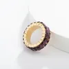 Cluster Ringen 2023 Mode Geometrische Zirkoon Voor Vrouwen Bruiloft Verlovingsring Vrouwelijke Gouden Kristal Kleur Strass