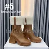 أزياء أحذية أمطار الكعب السميكة للسيدات مع/لا فراء للنساء Rainboots EU35-40