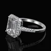 Oevas Farmling 6 Carats High Carbon Diamond Wedding Rings for Women 925 Sterling Silver Enging Party Jewelry Bague femme245j