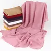 Scarves Solid Color Chiffon Hijab Rhinestone Long Scarf Fashion Shawl And Wrap For Women Muslim Headscarf