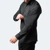 Camicie da uomo camicie elastiche vintage per uomo top busas di colore solido camisas de hombre chimise homme ropa business