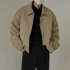 Kurtki męskie modne męskie płaszcz osobowość codzienna noszenie uniwersalnej obroży lapowej nagie kurtka