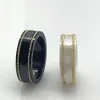 18k Gold Ring Stones Fashion Simple Letter Rings for Woman Par Quality Ceramic Material Fashions smycken Supply213U