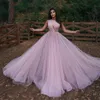 Roze Prachtige Een Schouder Dot Tule Prom Dress Sexy Pailletten Applicaties Dubai Arabisch Formele Avondjurken Gewaden De 328 328