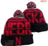 Berretti Nebraska Huskers Beanie North American College Team Toppa laterale Cappello invernale in lana lavorato a maglia Berretti con teschio