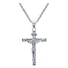 Hanger Kettingen Goud Zilver Christian Rvs Ketting Voor Mannen Mode-sieraden Kruisbeeld Jesus Cross Chain Necklaces12727